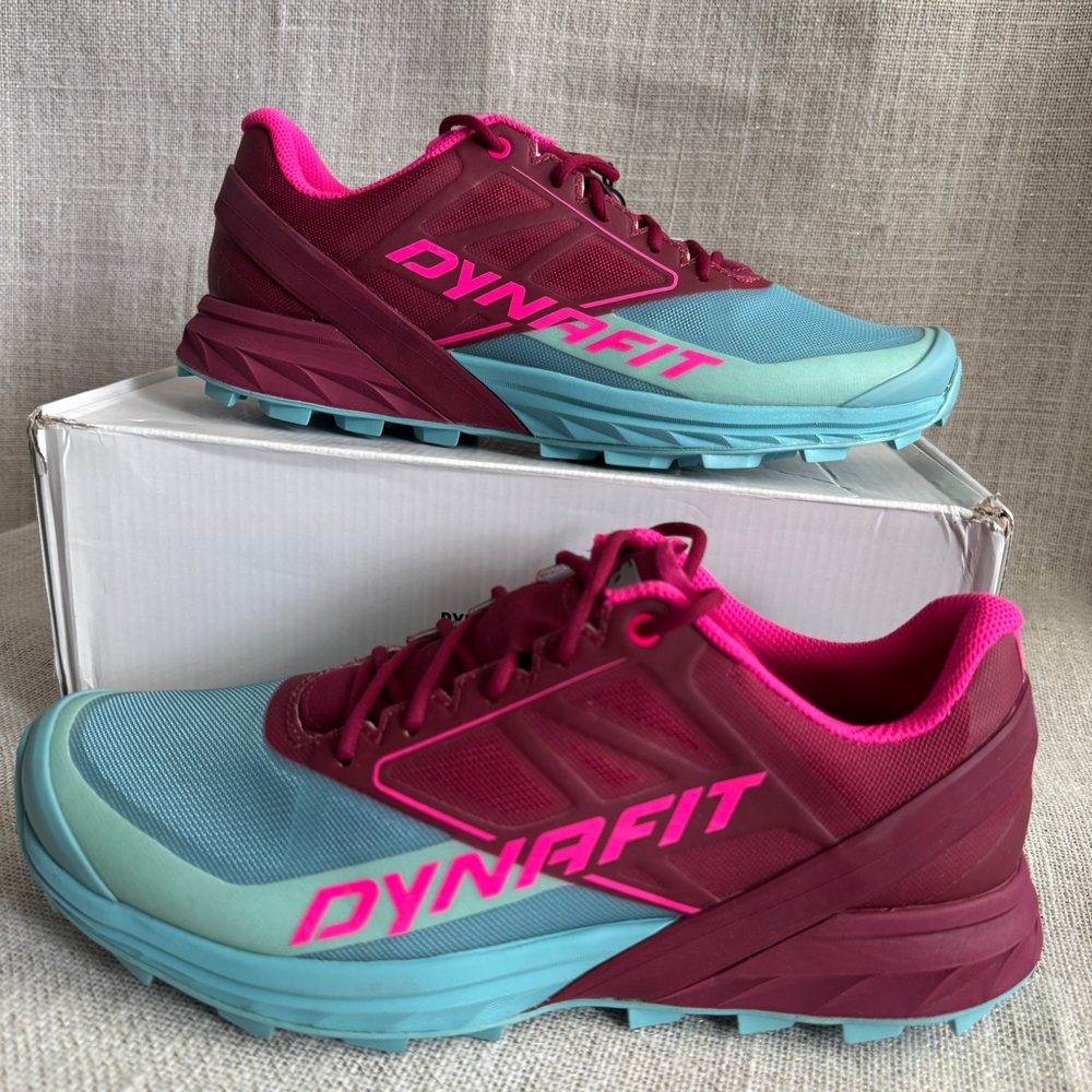 Dynafit Alpine Running Shoes Women 10/ EU 42 Vibram Maroon/Blue MSRP $160 New